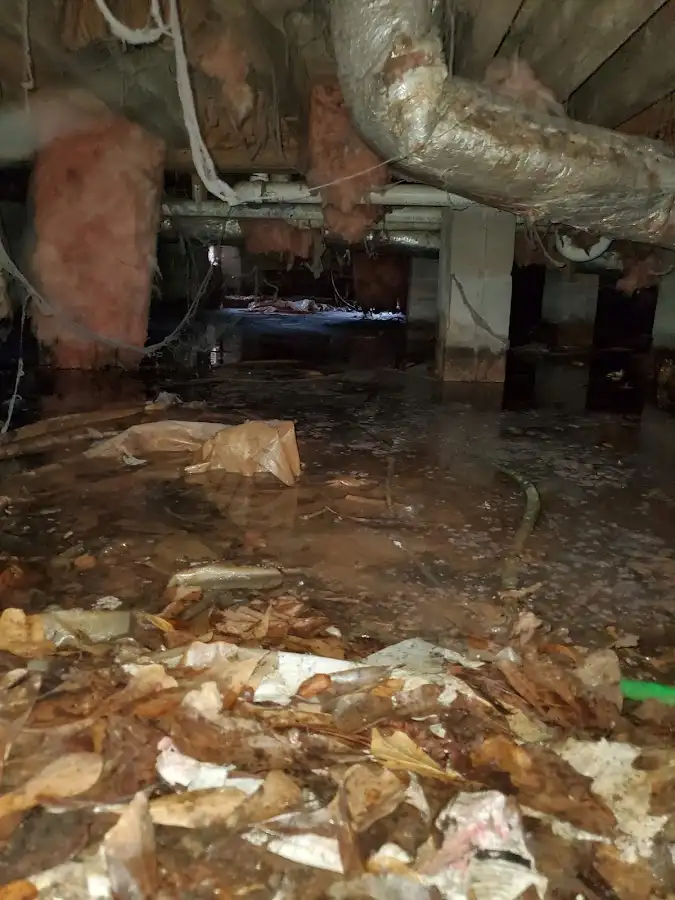 Crawl space flood assessment for Commercial Water Damage Restoration in Campton Hills